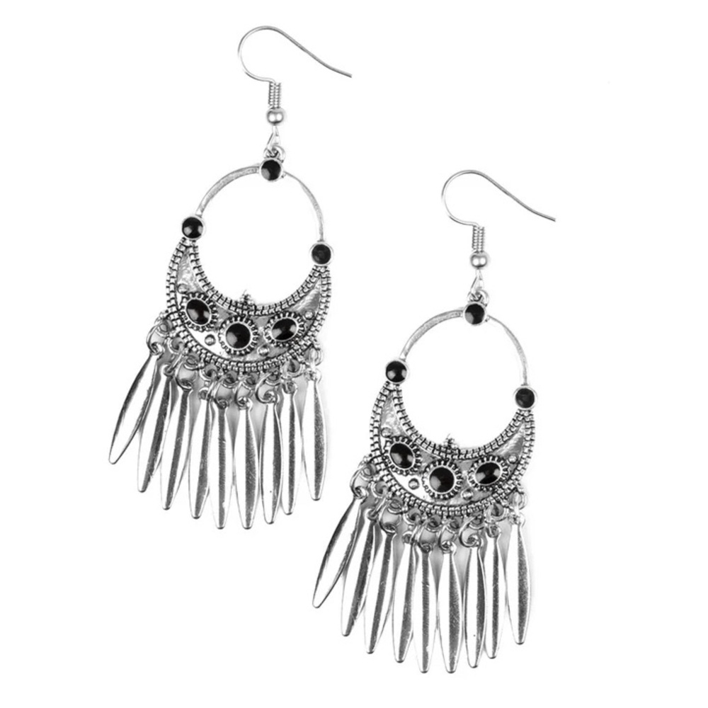 3 for $15 Paparazzi brand new bohemian western black bedazzled dangle earrings